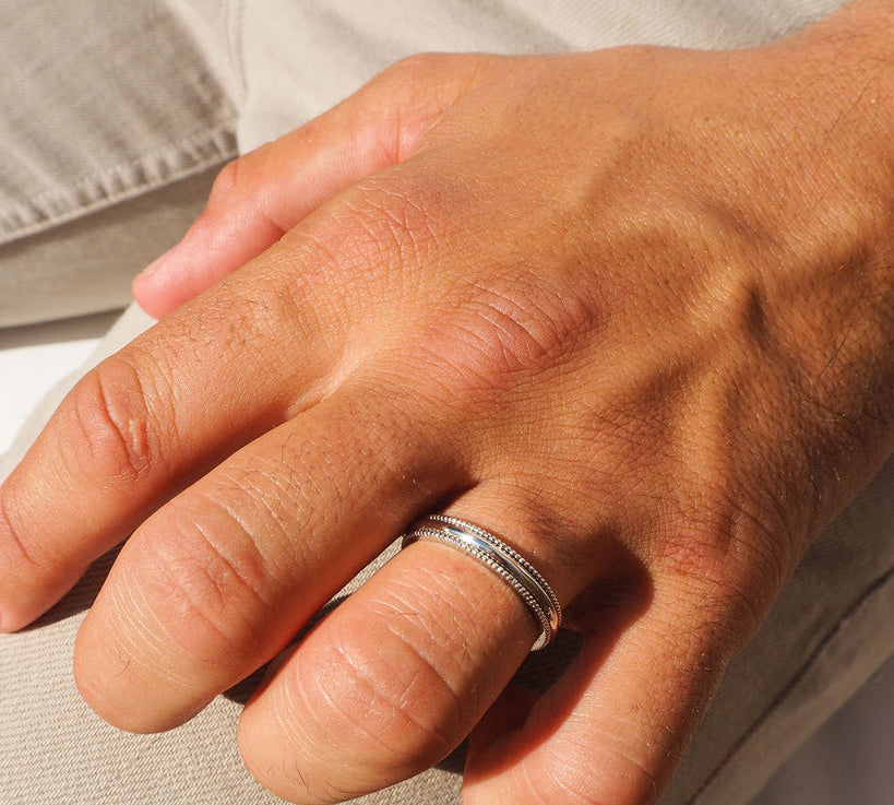 Milgrain Classic Men's Wedding Band 2