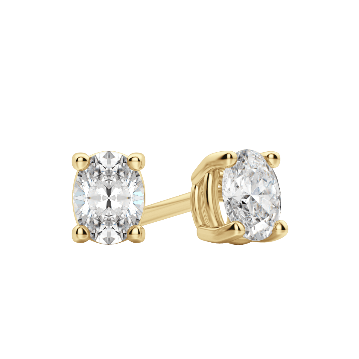 0.50 CT-2.0 CT Oval Solitaire CVD F/VS Diamond Earrings 4