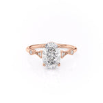 1.91 CT Oval Cut Solitaire Milgrain Pave Set Moissanite Engagement Ring 12