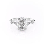 1.91 CT Oval Cut Solitaire Milgrain Pave Set Moissanite Engagement Ring 10