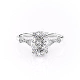 1.91 CT Oval Cut Solitaire Milgrain Pave Set Moissanite Engagement Ring 10