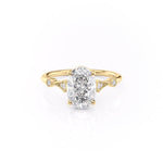 1.91 CT Oval Cut Solitaire Milgrain Pave Set Moissanite Engagement Ring 11