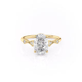 1.91 CT Oval Cut Solitaire Milgrain Pave Set Moissanite Engagement Ring 11