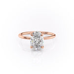 2.10 CT Oval Cut Solitaire Style Moissanite Engagement Ring 12