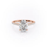 2.72 CT Oval Cut Pave Setting Moissanite Engagement Ring 12
