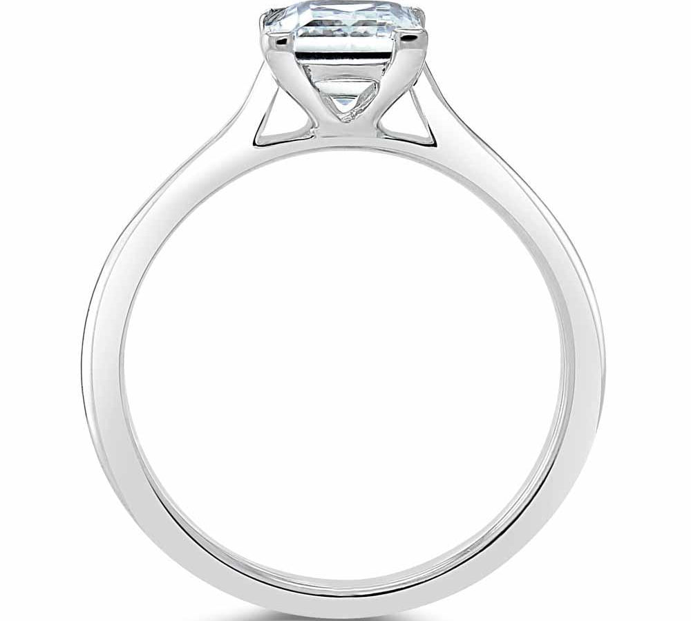 1.0 CT Cushion Cut Moissanite Solitaire Engagement Ring 3
