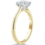 1.0 CT Cushion Cut Moissanite Solitaire Engagement Ring 6