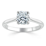 1.0 CT Cushion Cut Solitaire Moissanite Engagement Ring 2