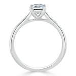 1.0 CT Emerald Cut Moissanite Solitaire Engagement Ring 2