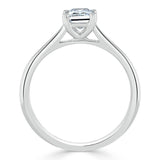 1.0 CT Emerald Cut Moissanite Solitaire Engagement Ring 2