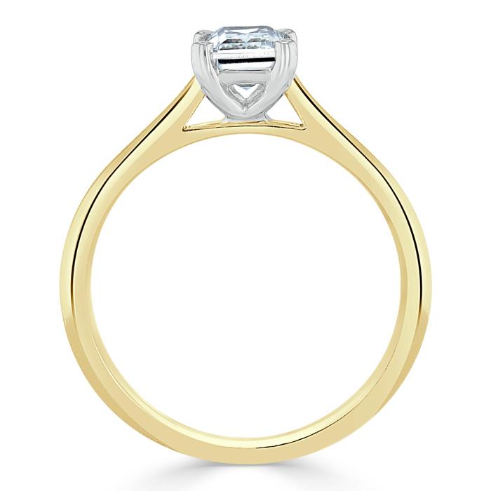 1.0 CT Emerald Cut Moissanite Solitaire Engagement Ring 6