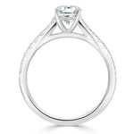 1.50 CT Emerald Cut Solitaire Pave Setting Moissanite Engagement Ring 5