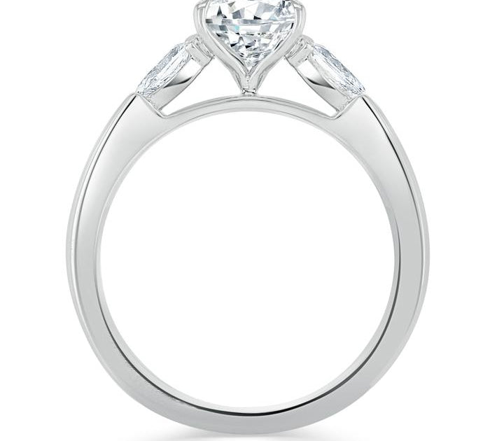 0.75 CT Cushion Cut Three Stone Moissanite Engagement Ring 3