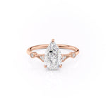 2.0 CT Pear Cut Solitaire Moissanite Engagement Ring. 7