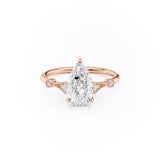 2.0 CT Pear Cut Solitaire Moissanite Engagement Ring. 7