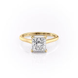 2.08 CT Princess Cut Solitaire Hidden Halo Moissanite Engagement Ring 11