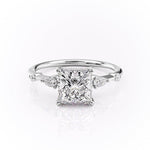 2.08 CT Princess Cut Solitaire Dainty Style Moissanite Engagement Ring 10