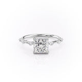 2.08 CT Princess Solitaire Dainty Style Moissanite Engagement Ring 10