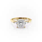 2.08 CT Princess Cut Three Stone Moissanite Engagement Ring 11