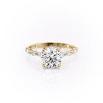 1.60 CT Round Cut Solitaire Pave Setting Moissanite Engagement Ring 11