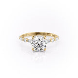 1.60 CT Round Cut Solitaire Pave Setting Moissanite Engagement Ring 11