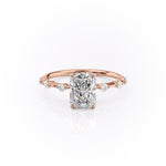 2.0 CT Radiant Solitaire Dainty Style Moissanite Engagement Ring 12