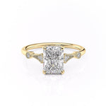 1.04 CT Radiant Cut Solitaire Moissanite Engagement Ring 10