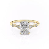 1.04 CT Radiant Cut Solitaire Moissanite Engagement Ring 10