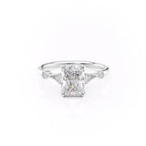 1.04 CT Radiant Cut Solitaire Moissanite Engagement Ring 9