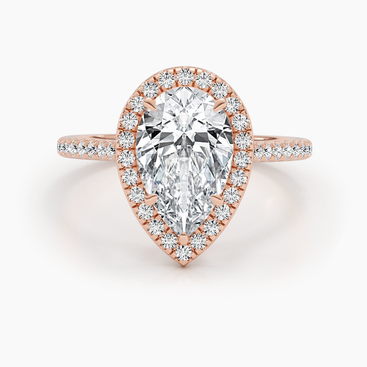 2.51 CT Pear Halo CVD F/VS  Diamond Engagement Ring 5