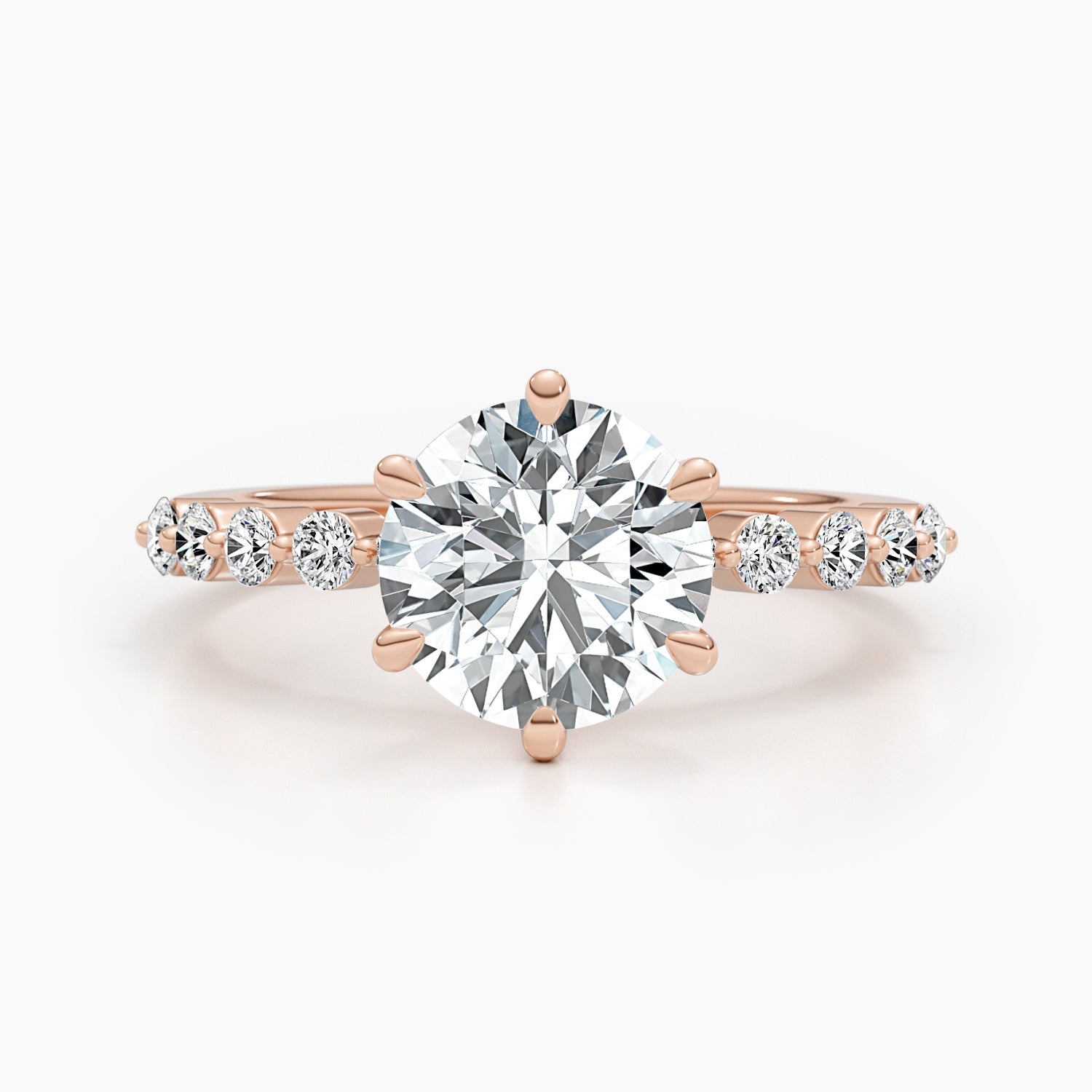 2.5 CT Round Solitaire CVD G/VS Diamond Engagement Ring 6