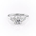 1.60 CT Round Cut Three Stone Moissanite Engagement Ring 10