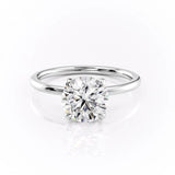 1.90 CT Round Cut Solitaire Hidden Halo Setting Moissanite Engagement Ring 10