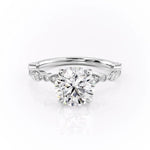 1.60 CT Round Cut Milgrain Solitaire Style Moissanite Engagement Ring 10