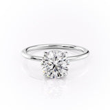 1.6 CT Round Cut Solitaire Hidden Halo Setting Moissanite Engagement Ring 12