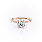 1.6 CT Round Cut Solitaire Hidden Halo Setting Moissanite Engagement Ring 10