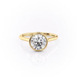 1.60 CT Round Cut Bezel Solitaire Moissanite Engagement Ring 11