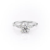 1.60 CT Round Cut Hidden Halo Setting Moissanite Engagement Ring 10