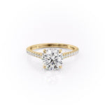 1.60 CT Round Cut Solitaire Pave Setting Moissanite Engagement Ring 11