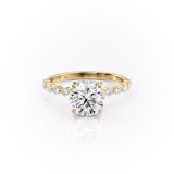 1.60 CT Round Cut Hidden Halo Pave Setting Moissanite Engagement Ring 11