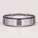 Brushed-Finish White Gold Men's Band 1