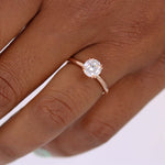 1.0 CT Round Cut Solitaire Moissanite Engagement Ring 2