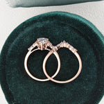 1.50 CT Pear Cut Cluster Moissanite Bridal Ring Set 7