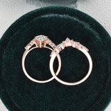 1.50 CT Pear Cut Cluster Moissanite Bridal Ring Set 8