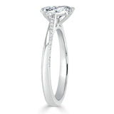 0.75 CT Pear Cut Solitaire Moissanite Engagement Ring 3