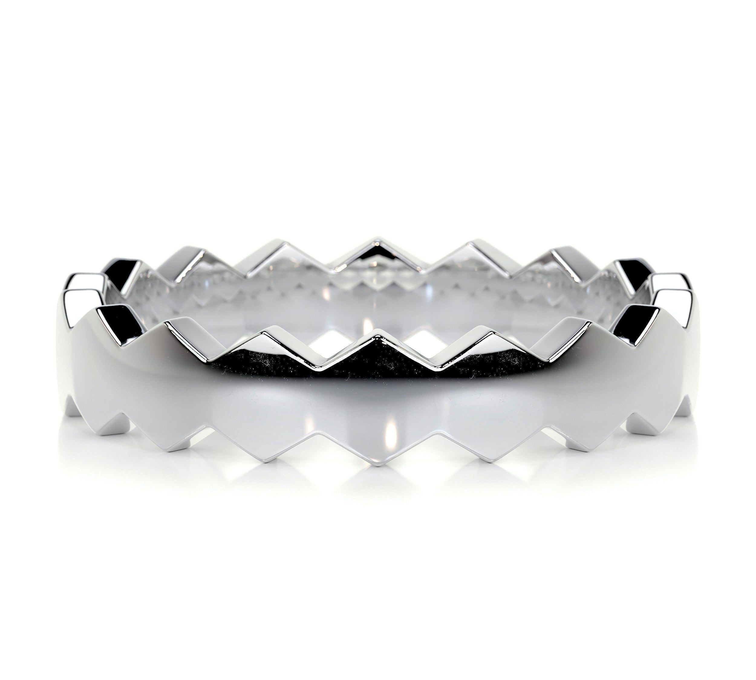 Hexagon Form Polished Finish Classic Men's Band 3