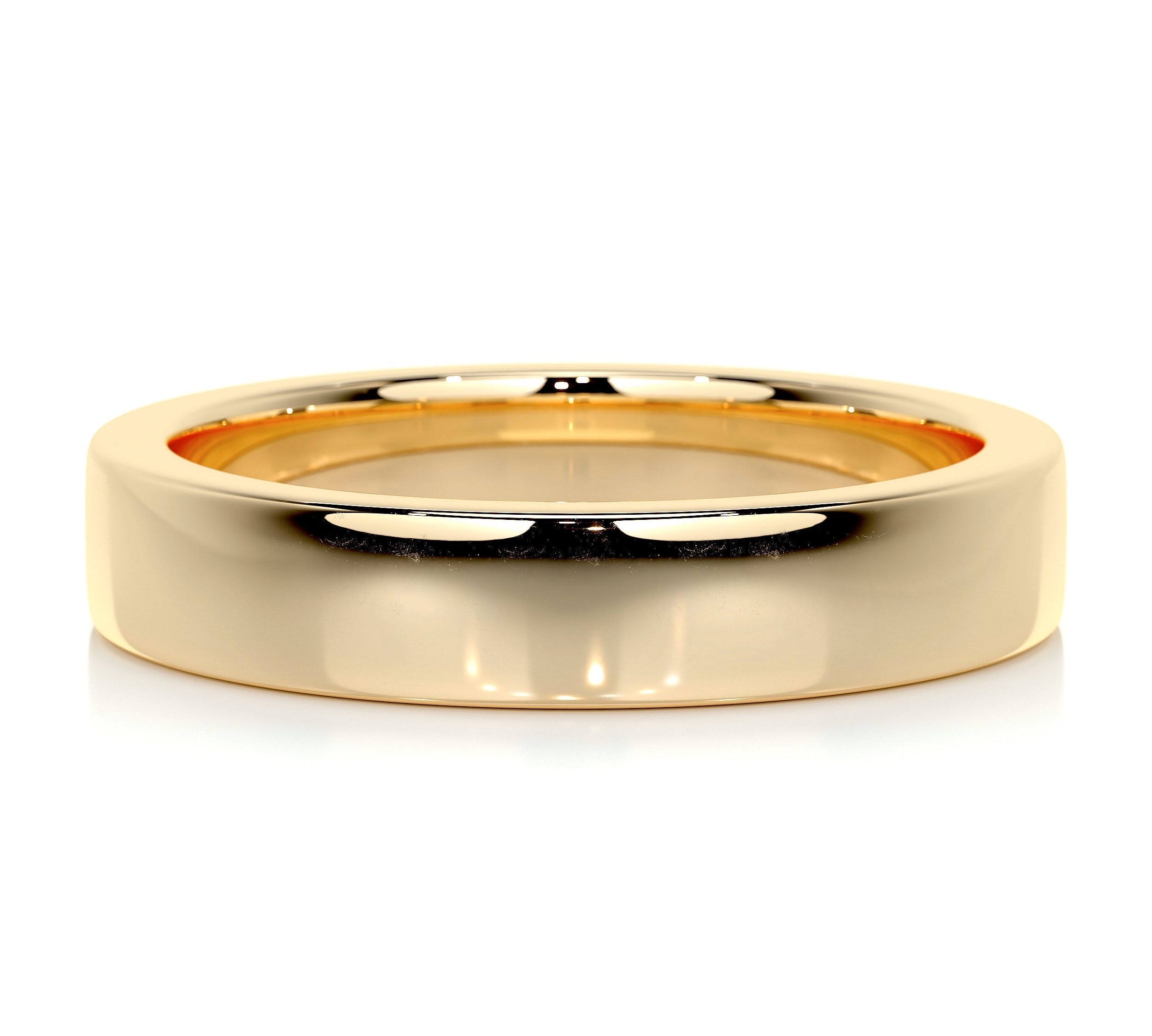 Polished Finish Yellow Gold Classic Men's Band 1