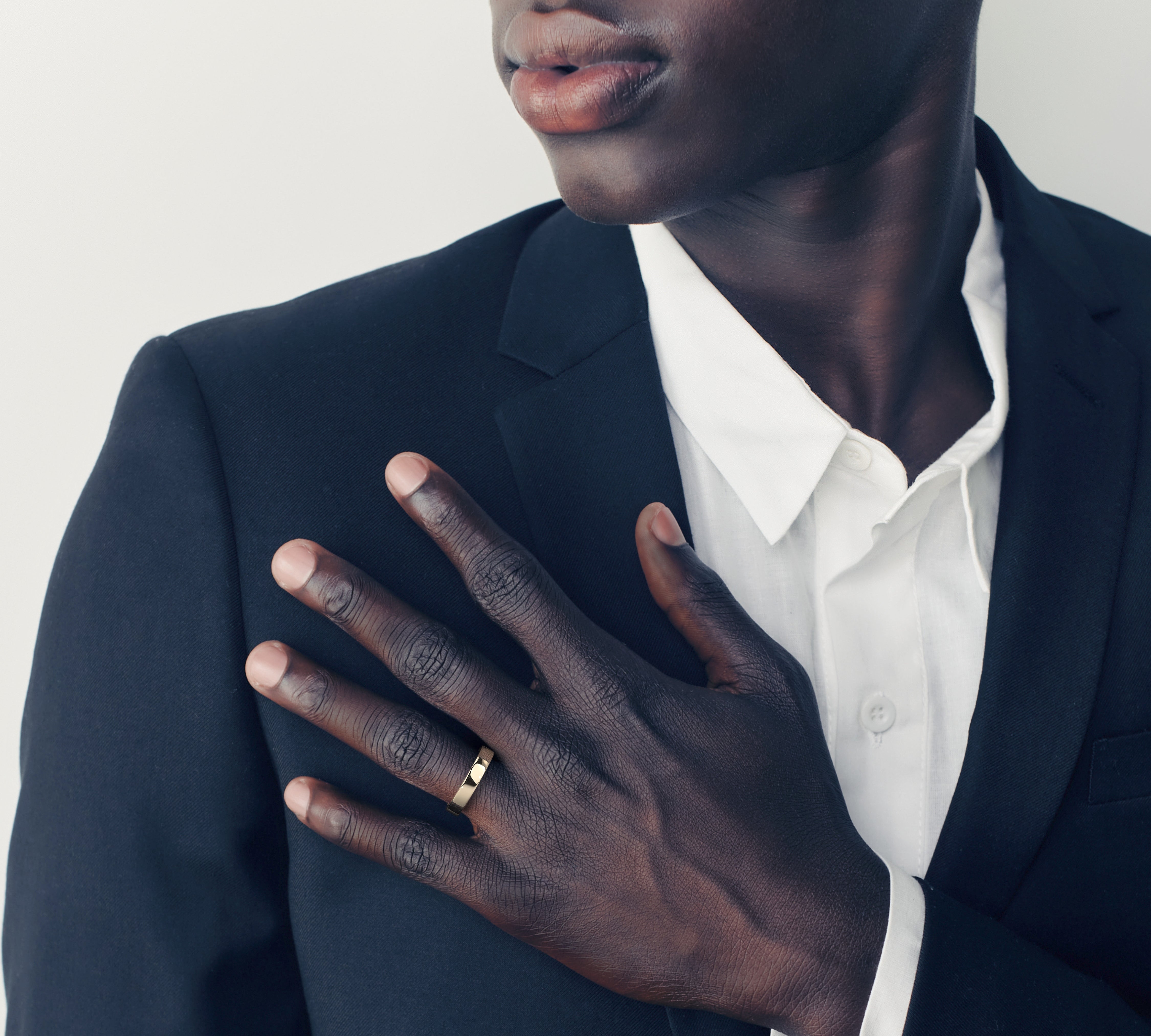 Polished Finish Yellow Gold Classic Men's Band 3