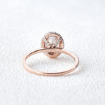 1.91 CT Oval Cut Halo Pave Moissanite Engagement Ring 7