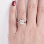 1.33 CT Oval Cut Halo Pave Moissanite Engagement Ring 5